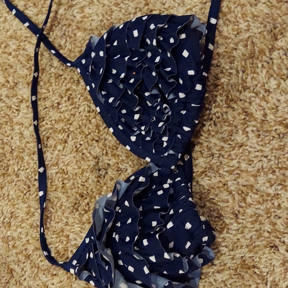 Christin Michaels navy and white polka dot bikini - Picture 2 of 5